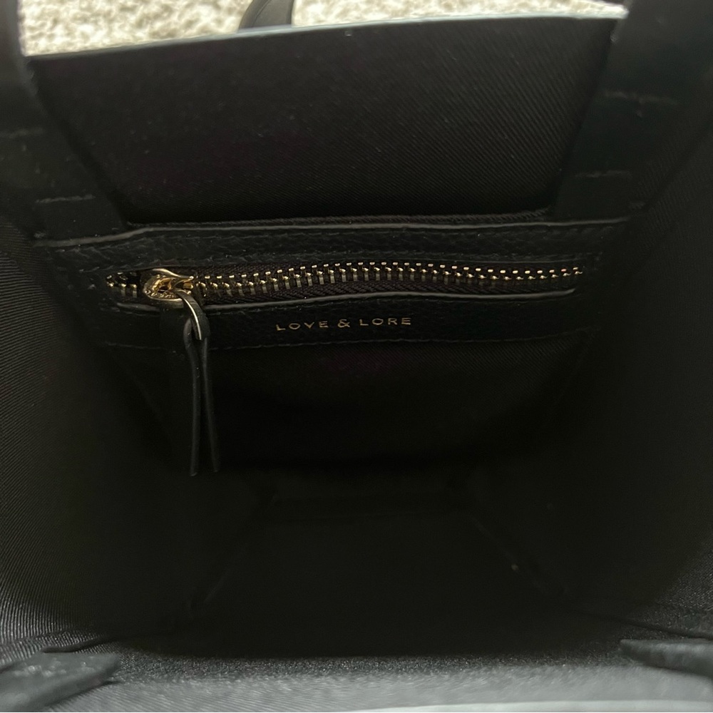 NWT Love & Lore Vegan Leather Black Bag - Picture 8 of 17